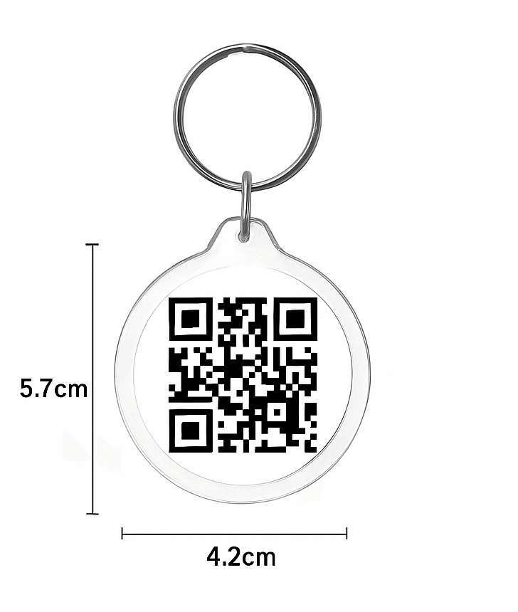 丸型キーホルダー QR